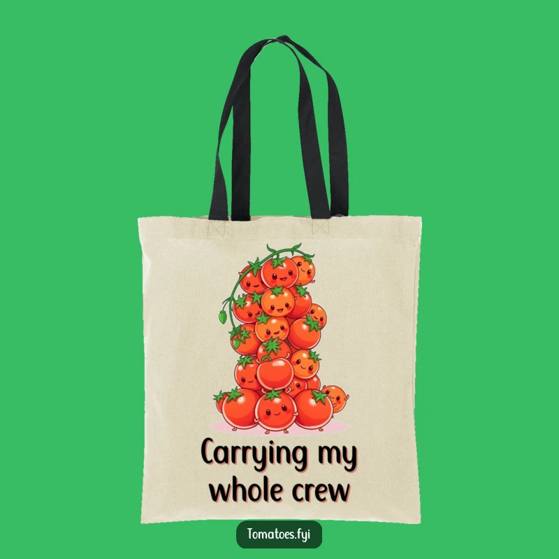 Funny Tomato Tower Tote Bag: Carry Your Projects with Humor