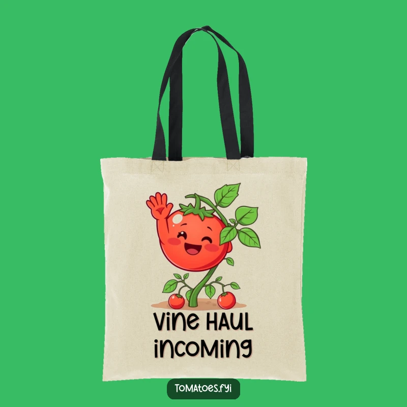 Funny Tomato Vine Wave Tote Bag: Carry Your Laughs in Style