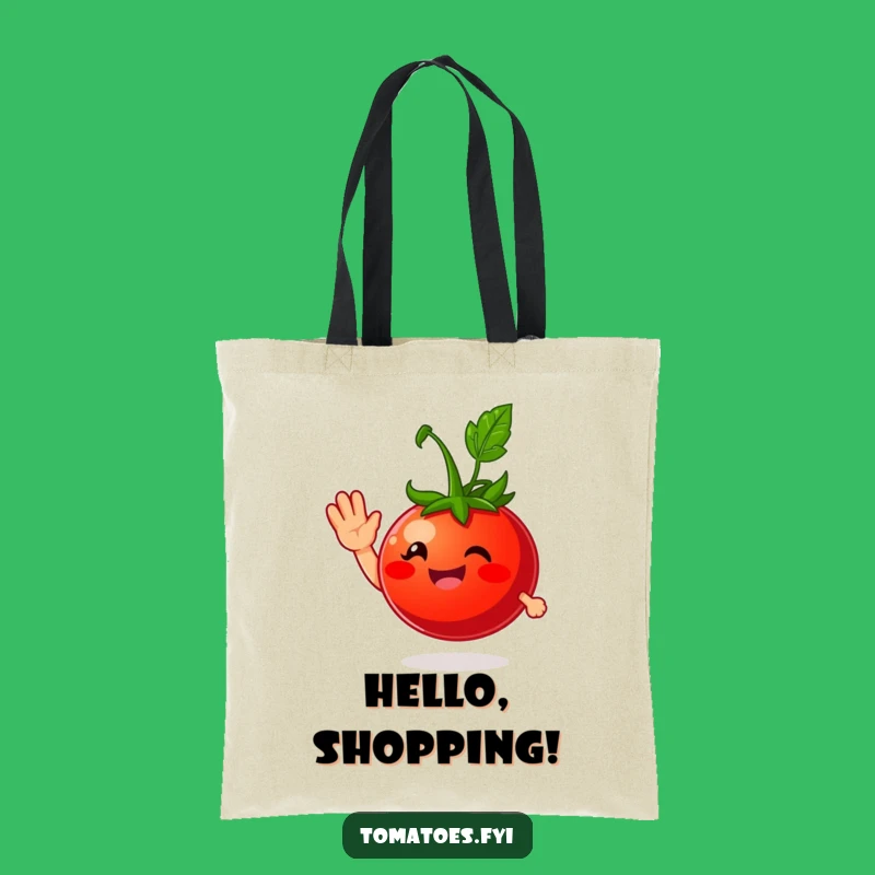 Funny Tomato Wave Tote Bag: Carry Your Greetings with Style